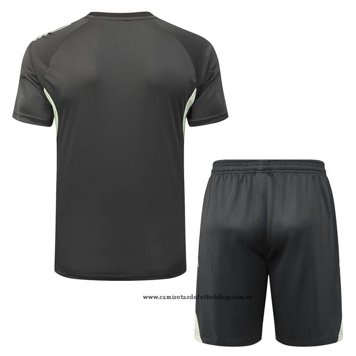 Chandal del Real Madrid 25-26 Manga Corta Gris Verde - Pantalon Corto